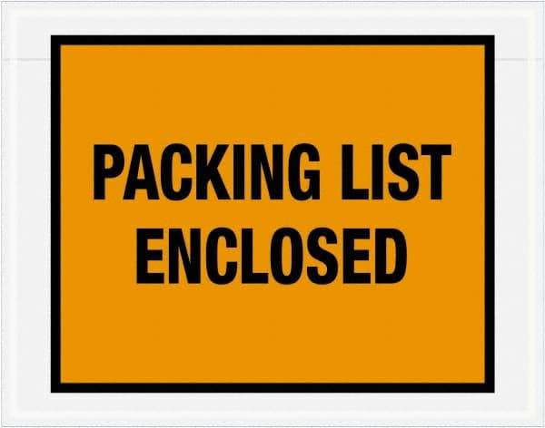 Value Collection - 1,000 Piece, 7" Long x 5-1/2" Wide, Packing List Envelope - Packing List Enclosed, Orange - A1 Tooling