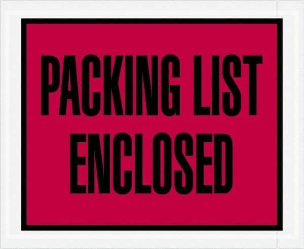 Value Collection - 1,000 Piece, 4-1/2" Long x 5-1/2" Wide, Packing List Envelope - Packing List Enclosed, Red - A1 Tooling