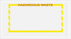 Value Collection - 1,000 Piece, 5-1/2" Long x 10" Wide, Packing List Envelope - Hazardous Waste, Yellow - A1 Tooling