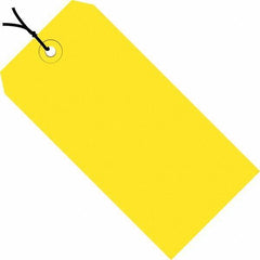 Made in USA - 4-1/4" High x 2-1/8" Long, Safety & Facility Blank Tag - Yellow Cardstock - A1 Tooling