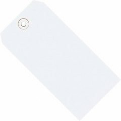 Made in USA - 5-1/4" High x 2-5/8" Long, Safety & Facility Blank Tag - White Cardstock - A1 Tooling