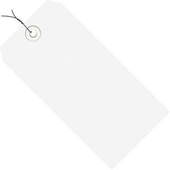 Made in USA - 3-3/4" High x 1-7/8" Long, Safety & Facility Blank Tag - White Cardstock - A1 Tooling