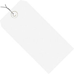 Made in USA - 3-1/4" High x 1-5/8" Long, Safety & Facility Blank Tag - White Cardstock - A1 Tooling