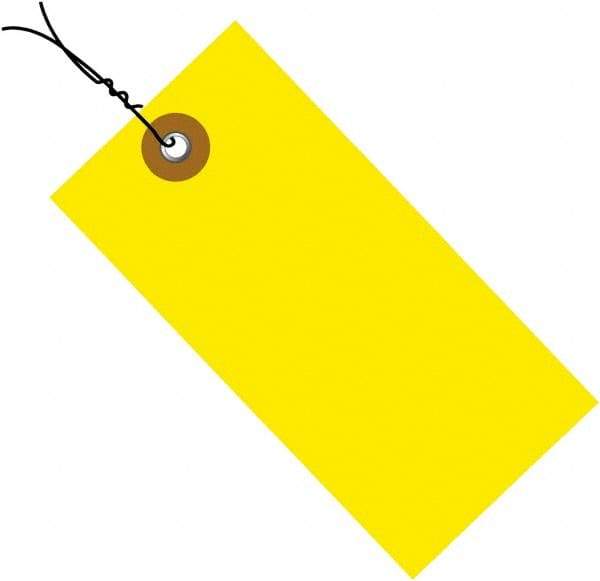 Dupont - 5-3/4" High x 2-7/8" Long, Safety & Facility Blank Tag - Yellow Spunbonded Olefin - A1 Tooling