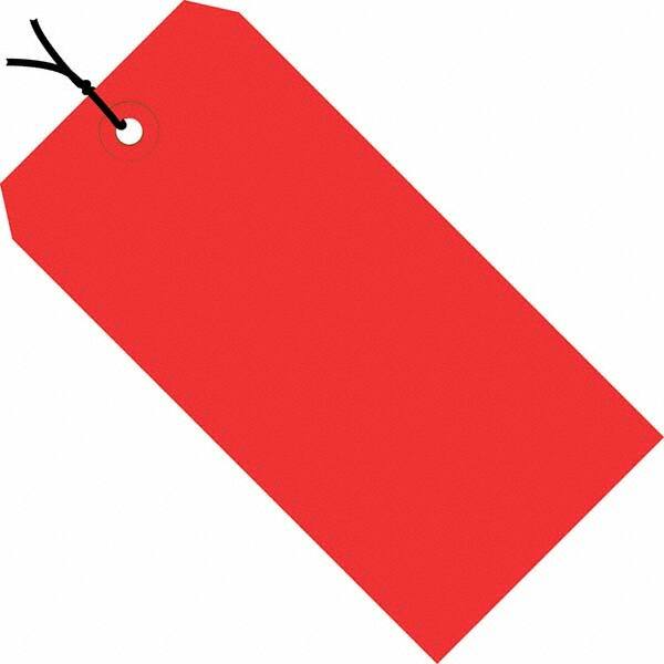 Made in USA - 5-1/4" High x 2-5/8" Long, Safety & Facility Blank Tag - Red Cardstock - A1 Tooling