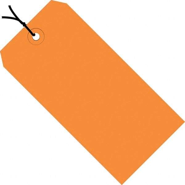 Made in USA - 8" High x 4" Long, Safety & Facility Blank Tag - Orange Cardstock - A1 Tooling