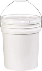 Made in USA - 5 Gal White Cylinder Metal Pail - 13-3/8" High - A1 Tooling