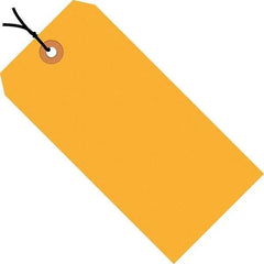 Made in USA - 2-3/4" High x 1-3/8" Long, Safety & Facility Blank Tag - Fluorescent Orange Cardstock - A1 Tooling