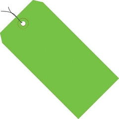 Made in USA - 3-1/4" High x 1-5/8" Long, Safety & Facility Blank Tag - Green Cardstock - A1 Tooling