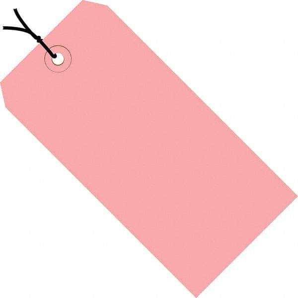 Made in USA - 3-1/4" High x 1-5/8" Long, Safety & Facility Blank Tag - Pink Cardstock - A1 Tooling