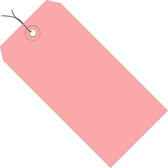 Made in USA - 2-3/4" High x 1-3/8" Long, Safety & Facility Blank Tag - Pink Cardstock - A1 Tooling