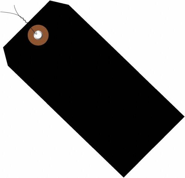 Made in USA - 6-1/4" High x 3-1/8" Long, Safety & Facility Blank Tag - Black Vinyl - A1 Tooling