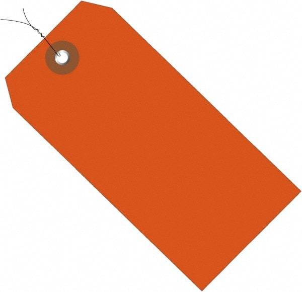 Made in USA - 6-1/4" High x 3-1/8" Long, Safety & Facility Blank Tag - Orange Vinyl - A1 Tooling