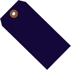 Made in USA - 6-1/4" High x 3-1/8" Long, Safety & Facility Blank Tag - Blue Vinyl - A1 Tooling