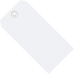 Made in USA - 4-3/4" High x 2-3/8" Long, Safety & Facility Blank Tag - White Cardstock - A1 Tooling