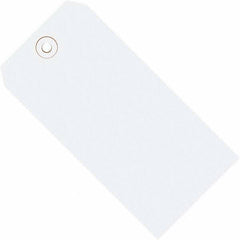 Made in USA - 3-3/4" High x 1-7/8" Long, Safety & Facility Blank Tag - White Cardstock - A1 Tooling