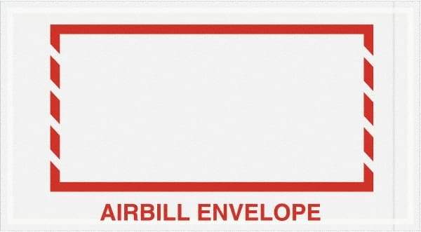 Value Collection - 1,000 Piece, 5-1/2" Long x 10" Wide, Packing List Envelope - Airbill Envelope, Red - A1 Tooling