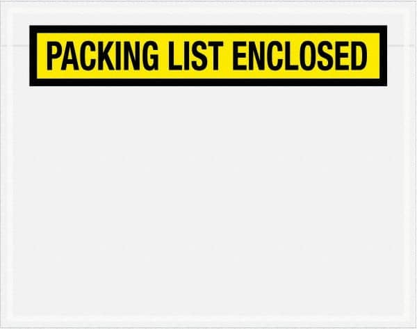 Value Collection - 1,000 Piece, 7" Long x 5-1/2" Wide, Packing List Envelope - Packing List Enclosed, Yellow - A1 Tooling