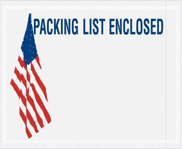 Value Collection - 1,000 Piece, 4-1/2" Long x 5-1/2" Wide, Packing List Envelope - Packing List Enclosed, Red, White & Blue - A1 Tooling