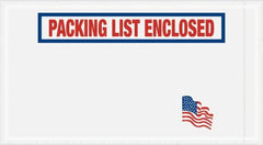 Value Collection - 1,000 Piece, 5-1/2" Long x 10" Wide, Packing List Envelope - Packing List Enclosed, Red, White & Blue - A1 Tooling