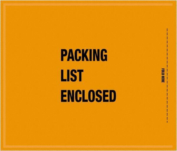 Value Collection - 1,000 Piece, 8-1/2" Long x 10" Wide, Packing List Envelope - Packing List Enclosed, Orange - A1 Tooling