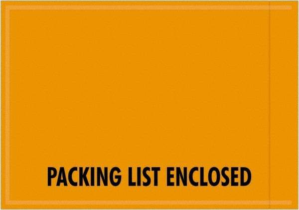 Value Collection - 1,000 Piece, 4-1/2" Long x 6" Wide, Packing List Envelope - Packing List Enclosed, Orange - A1 Tooling