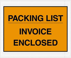 Value Collection - 1,000 Piece, 4-1/2" Long x 5-1/2" Wide, Packing List Envelope - Packing List/Invoice Enclosed, Orange - A1 Tooling