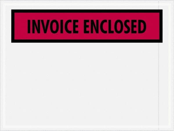 Value Collection - 1,000 Piece, 4-1/2" Long x 6" Wide, Packing List Envelope - Invoice Enclosed, Red - A1 Tooling