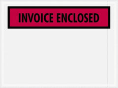 Value Collection - 1,000 Piece, 4-1/2" Long x 6" Wide, Packing List Envelope - Invoice Enclosed, Red - A1 Tooling