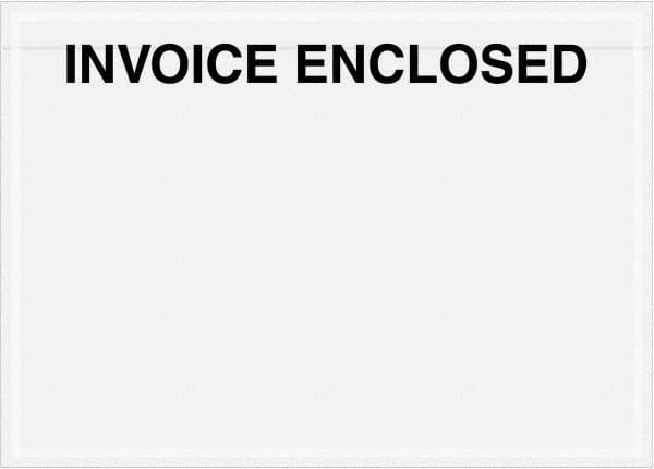 Value Collection - 1,000 Piece, 7" Long x 5" Wide, Packing List Envelope - Invoice Enclosed, Clear - A1 Tooling