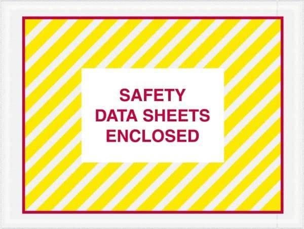 Value Collection - 1,000 Piece, 4-1/2" Long x 6" Wide, Packing List Envelope - Material Safety Data Sheets Enclosed, Printed & Clear - A1 Tooling