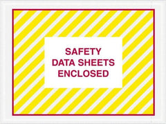 Value Collection - 1,000 Piece, 4-1/2" Long x 6" Wide, Packing List Envelope - Material Safety Data Sheets Enclosed, Printed & Clear - A1 Tooling