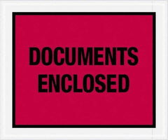 Value Collection - 500 Piece, 10" Long x 12" Wide, Packing List Envelope - Documents Enclosed, Red - A1 Tooling