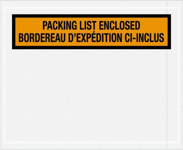 Value Collection - 1,000 Piece, 4-1/2" Long x 5-1/2" Wide, Packing List Envelope - Orange - A1 Tooling