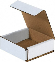 Made in USA - 4" Wide x 4" Long x 1" High Rectangle Crush Proof Mailers - 1 Wall, White - A1 Tooling