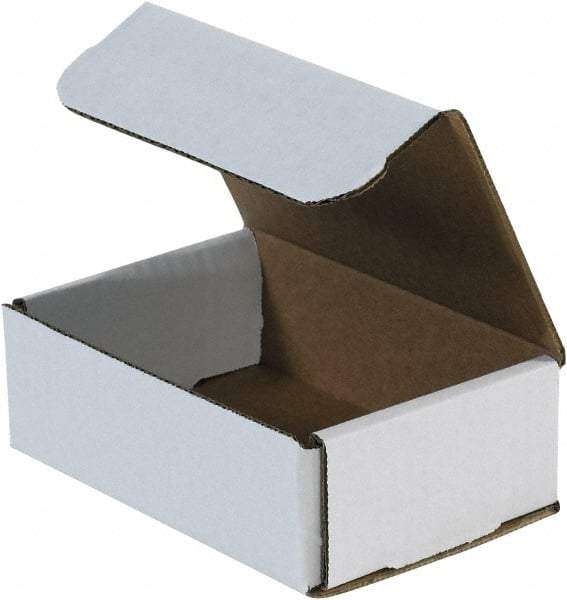 Made in USA - 4" Wide x 6" Long x 1" High Rectangle Crush Proof Mailers - 1 Wall, White - A1 Tooling