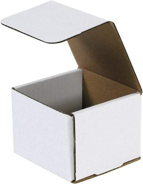 Made in USA - 4-3/8" Wide x 4-3/8" Long x 3-1/2" High Rectangle Crush Proof Mailers - 1 Wall, White - A1 Tooling