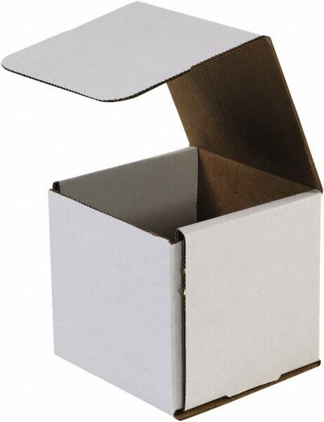 Made in USA - 6" Wide x 6" Long x 6" High Square Crush Proof Mailers - 1 Wall, White - A1 Tooling