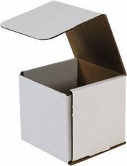 Made in USA - 6" Wide x 6" Long x 6" High Square Crush Proof Mailers - 1 Wall, White - A1 Tooling