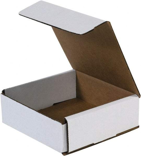 Made in USA - 8" Wide x 8" Long x 2" High Rectangle Crush Proof Mailers - 1 Wall, White - A1 Tooling