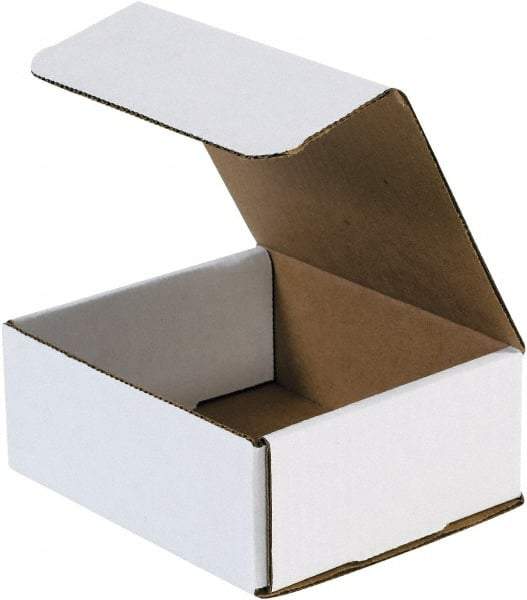 Made in USA - 5-3/8" Wide x 6-3/16" Long x 2-1/2" High Rectangle Crush Proof Mailers - 1 Wall, White - A1 Tooling