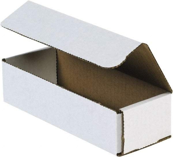 Made in USA - 4" Wide x 12" Long x 2" High Rectangle Crush Proof Mailers - 1 Wall, White - A1 Tooling