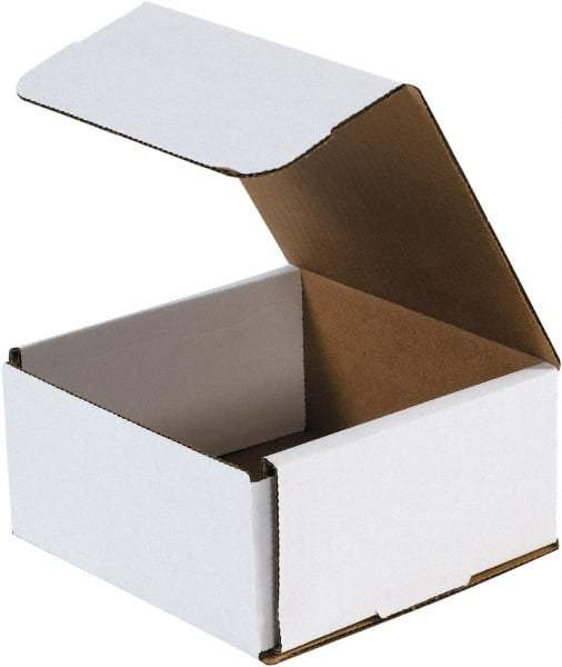 Made in USA - 8" Wide x 8" Long x 3" High Rectangle Crush Proof Mailers - 1 Wall, White - A1 Tooling