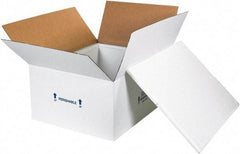 Made in USA - 19-3/4" Wide x 26" Long x 10-1/2" High Rectangle Insulated Box - 1 Wall, White - A1 Tooling