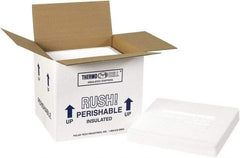 Made in USA - 8-1/4" Wide x 10-1/2" Long x 9-1/4" High Rectangle Insulated Box - 1 Wall, White - A1 Tooling