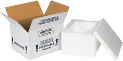 Made in USA - 10" Wide x 12" Long x 7" High Rectangle Insulated Box - 1 Wall, White - A1 Tooling