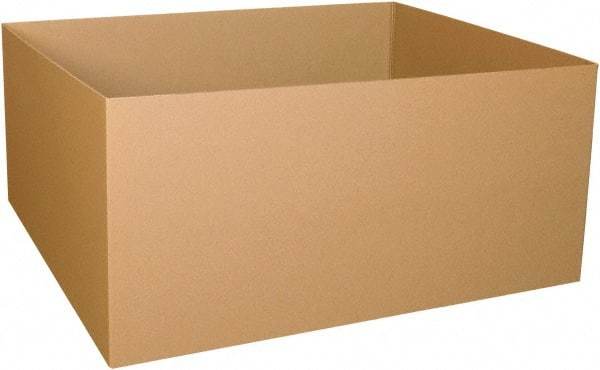 Made in USA - 40" Wide x 48" Long x 24" High Rectangle Heavy Duty Corrugated Box - 2 Walls, Kraft (Color), 100 Lb Capacity - A1 Tooling