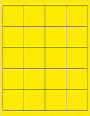 Tape Logic - 2" Long, Fluorescent Yellow Paper Laser Label - For Laser Printers - A1 Tooling