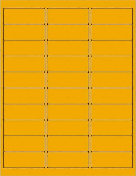 Tape Logic - 2-5/8" Long, Fluorescent Orange Paper Laser Label - For Laser Printers - A1 Tooling