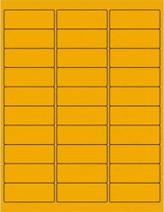 Tape Logic - 2-5/8" Long, Fluorescent Orange Paper Laser Label - For Laser Printers - A1 Tooling